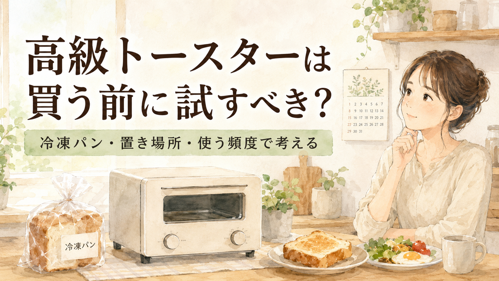 高級トースターを買う前に冷凍パン・置き場所・使う頻度で考えるアイキャッチ画像