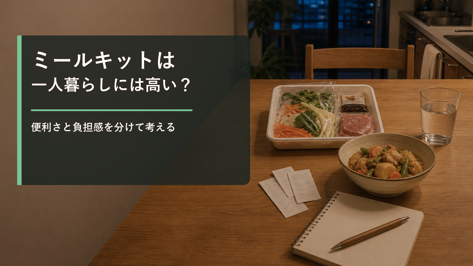 ミールキットの費用感を一人暮らし向けに整理したアイキャッチ画像