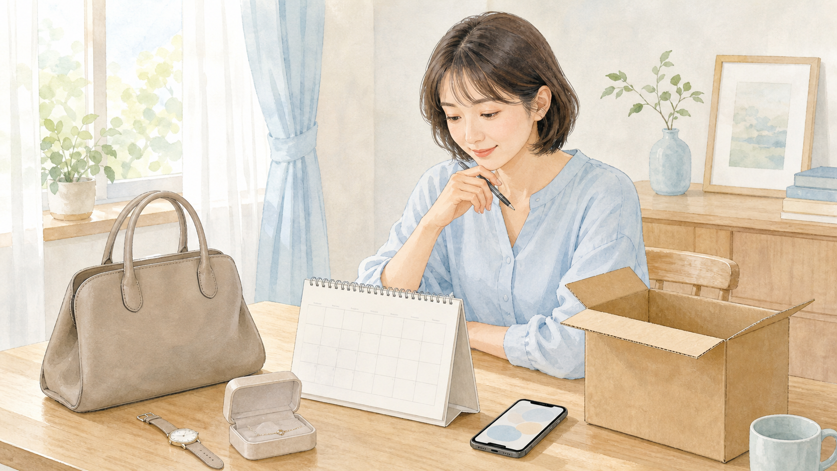 ブランド品の宅配買取にかかる日数を考える成人女性